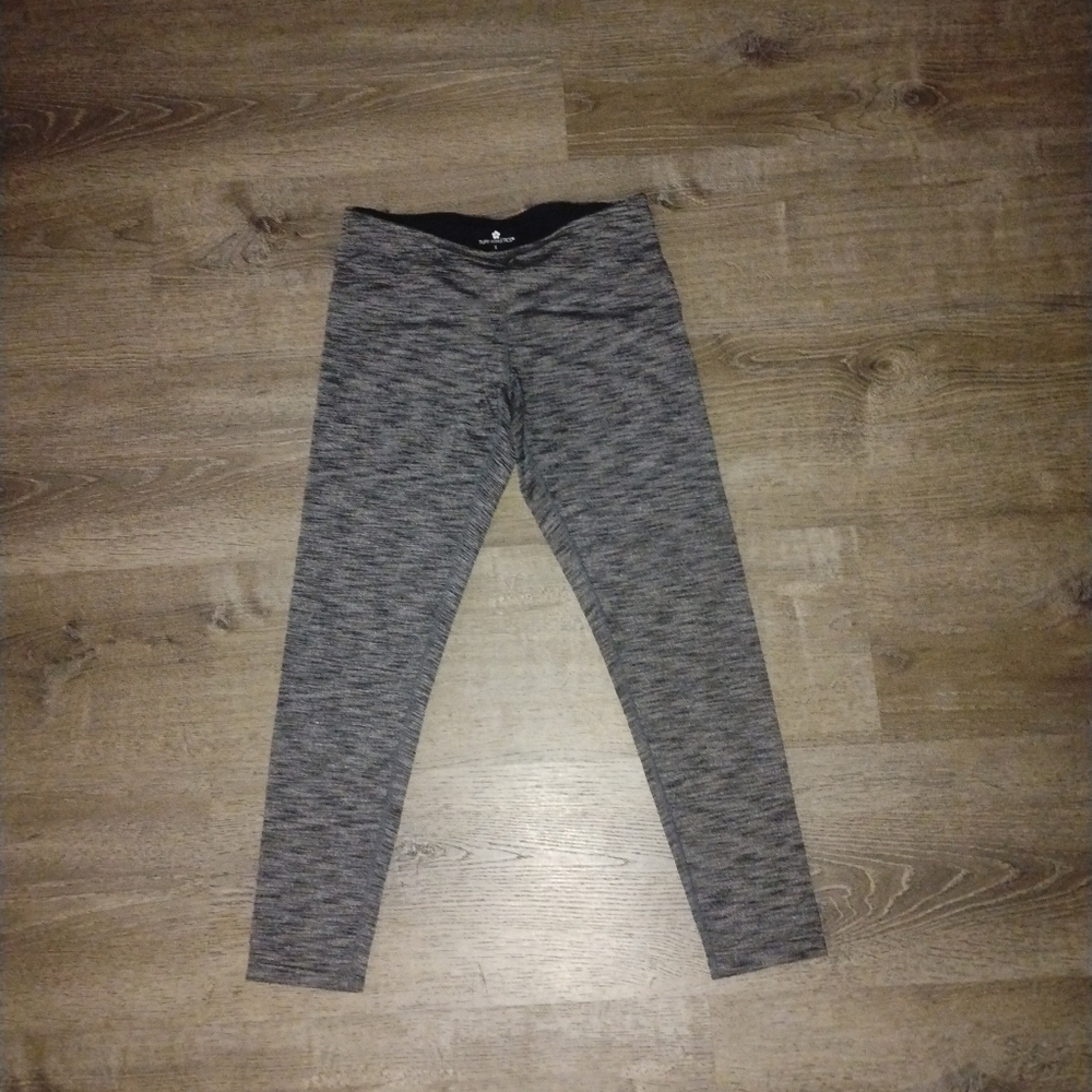 TUFF ATHLETICS Heather Gray Marl Athletic Leggings - Yoga/Workout - Size S